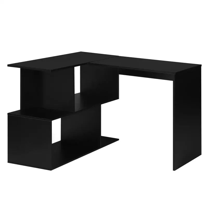 BukkitBow - Modern Bureau met Opbergkast - Wit of Zwart Hoekbureau - Stabiel en Ruim Design - 100x40CM & 80x50cm