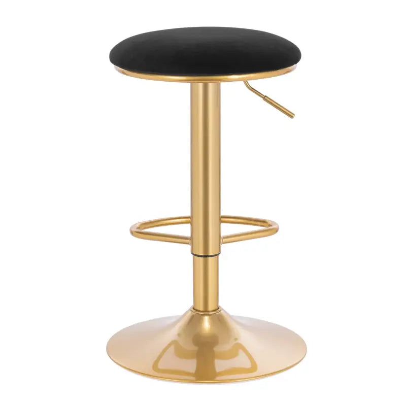 BukkitBow - Moderne Barkruk Fluweel - Met Metalen Frame - Verstelbare Zithoogte - 360° Draaibaar - met Voetensteun - Zithoogte: 61-82CM
