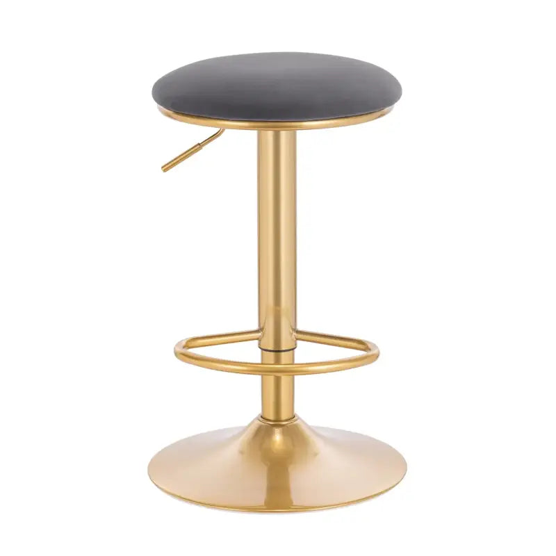 BukkitBow - Moderne Barkruk Fluweel - Met Metalen Frame - Verstelbare Zithoogte - 360° Draaibaar - met Voetensteun - Zithoogte: 61-82CM