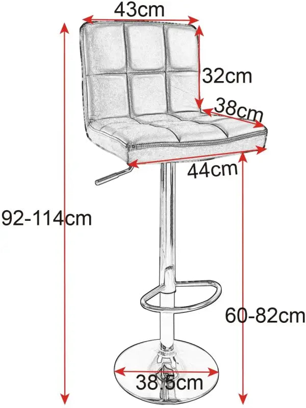 BukkitBow - Moderne Barkruk - Linnen en Verchroomd Staal - Verstelbaar en Draaibaar - Comfortabel Design - Zithoogte: 60-82CM