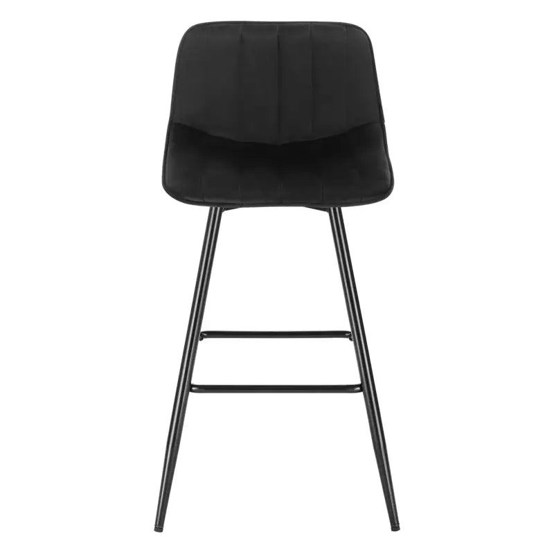 BukkitBow - Moderne Barkruk - Barkruk van Fluweel met Metaal Frame - Ergonomisch met Rugleuning - 100kg Draagvermogen - Zithoogte: 64.5CM