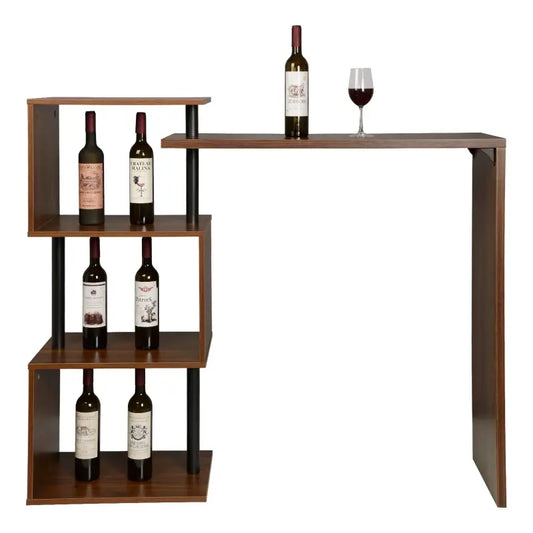 BukkitBow - Moderne Bartafel - Met Vakken - Wit, Zwart of Donkerbruin - Max Capaciteit: 100kg - 97.5x38cm