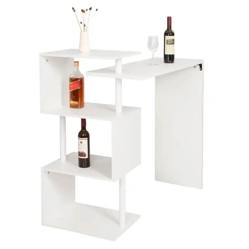 BukkitBow - Moderne Bartafel - Met Vakken - Wit, Zwart of Donkerbruin - Max Capaciteit: 100kg - 97.5x38cm