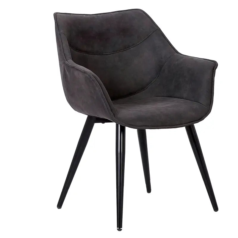 BukkitBow - Moderne Eetkamerstoel met Metalen Poten - Zachte Zitting - Comfortabel en Ergonomisch - Zithoogte: 44CM