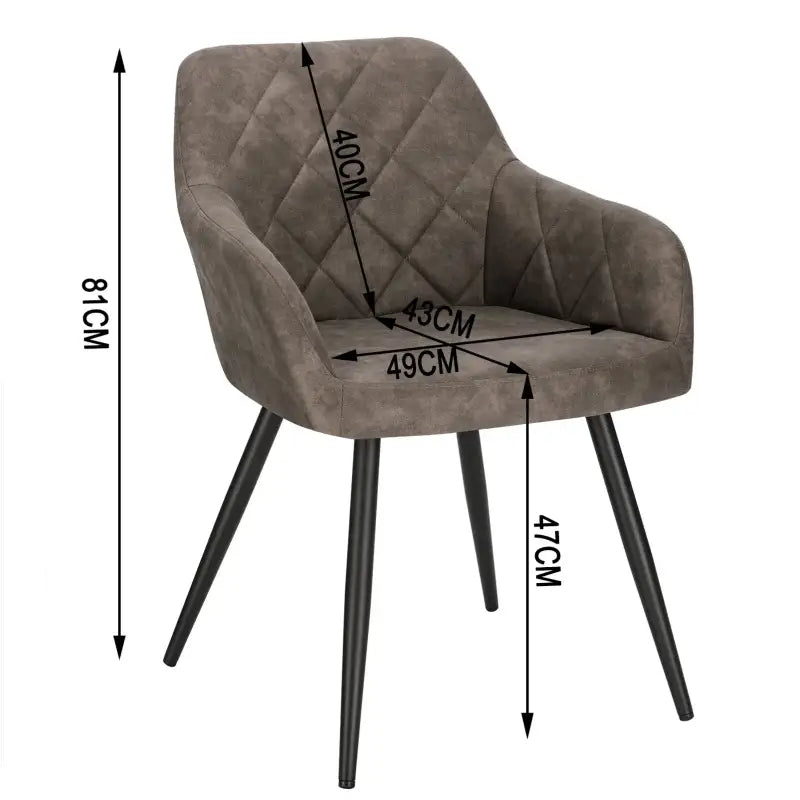 BukkitBow - Moderne Eetkamerstoel - Stoel van Stof/Fluweel - Ergonomisch & Comfortabel - Duurzaam & Stevig - Zithoogte: 47CM