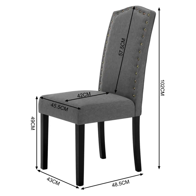 BukkitBow - Moderne Eetkamerstoelen - Ergonomisch Ontwerp - Massief Houten Frame - Stabiel en Duurzaam - 57,5CM Rughoogte
