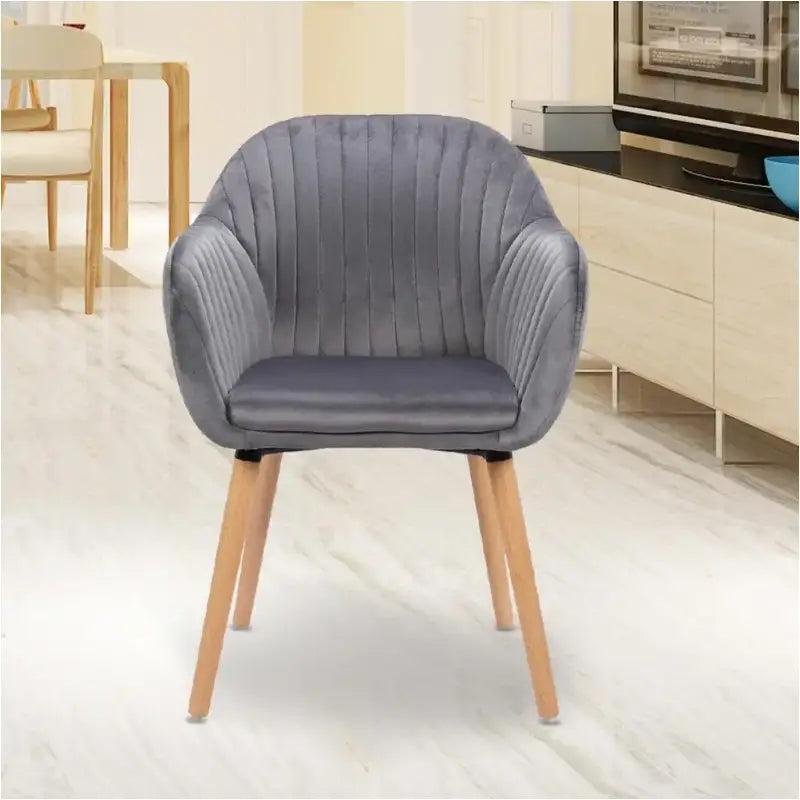 BukkitBow - Moderne Fluwele Eetkamerstoelen - Set van 4 Stuks - Ergonomisch Design - Massief Houten Frame - 81x44x40cm, 100kg Draagvermogen