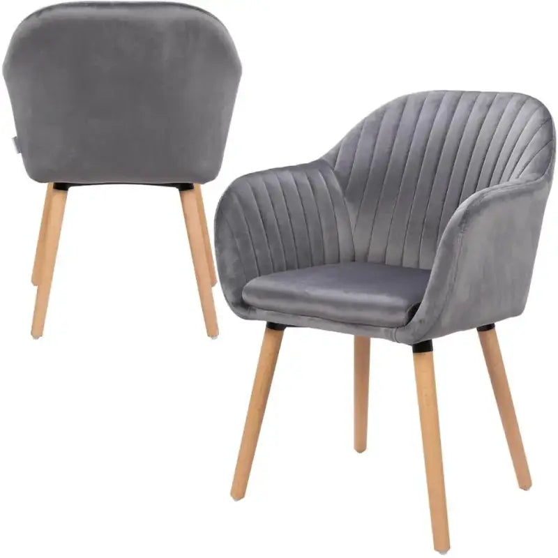 BukkitBow - Moderne Fluwele Eetkamerstoelen - Set van 4 Stuks - Ergonomisch Design - Massief Houten Frame - 81x44x40cm, 100kg Draagvermogen
