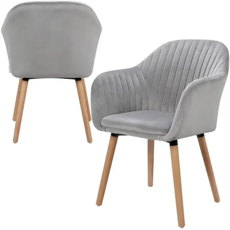 BukkitBow - Moderne Fluwele Eetkamerstoelen - Set van 4 Stuks - Ergonomisch Design - Massief Houten Frame - 81x44x40cm, 100kg Draagvermogen