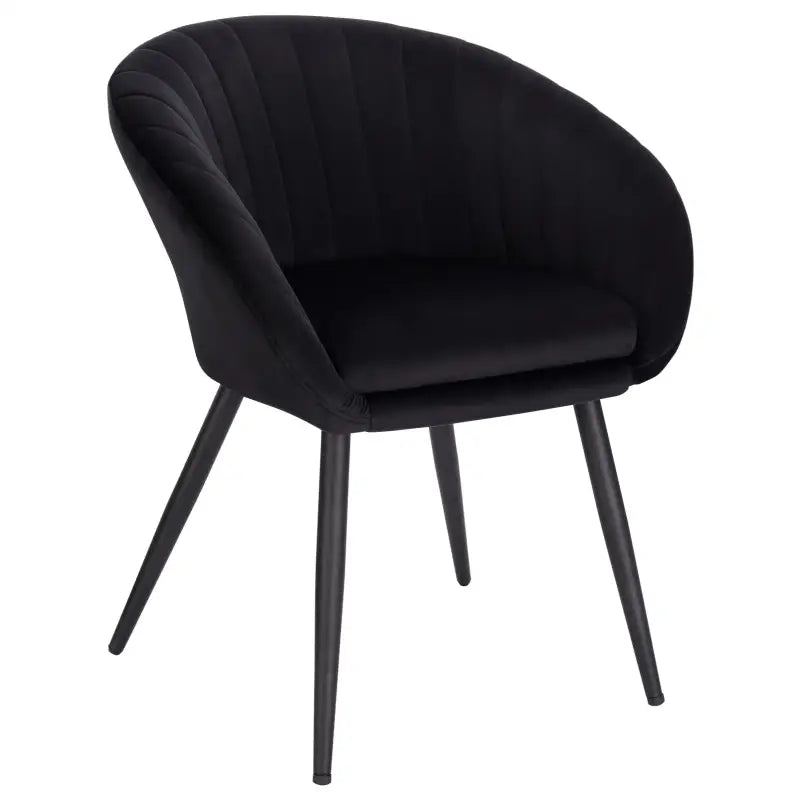 BukkitBow - Moderne Fluwelen Eetkamerstoel met Metalen Poten - Comfortabel en Ergonomisch - Zithoogte: 50CM
