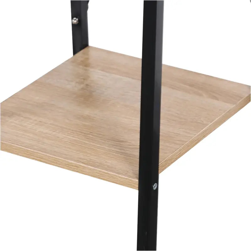 BukkitBow - Moderne Smalle Boekenkast met Metalen Frame en Hout - 4 Planken - Geschikt voor Decoratie in de Woonkamer - 35X34X148CM