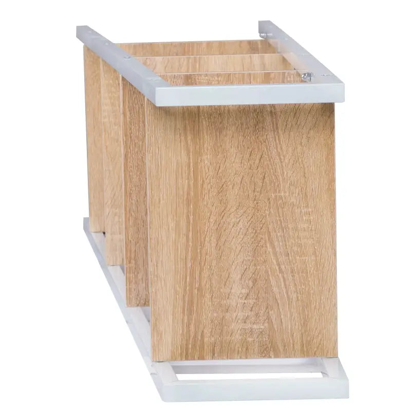 BukkitBow - Moderne Smalle Boekenkast met Metalen Frame en Hout - 4 Planken - Geschikt voor Decoratie in de Woonkamer - 35X34X148CM