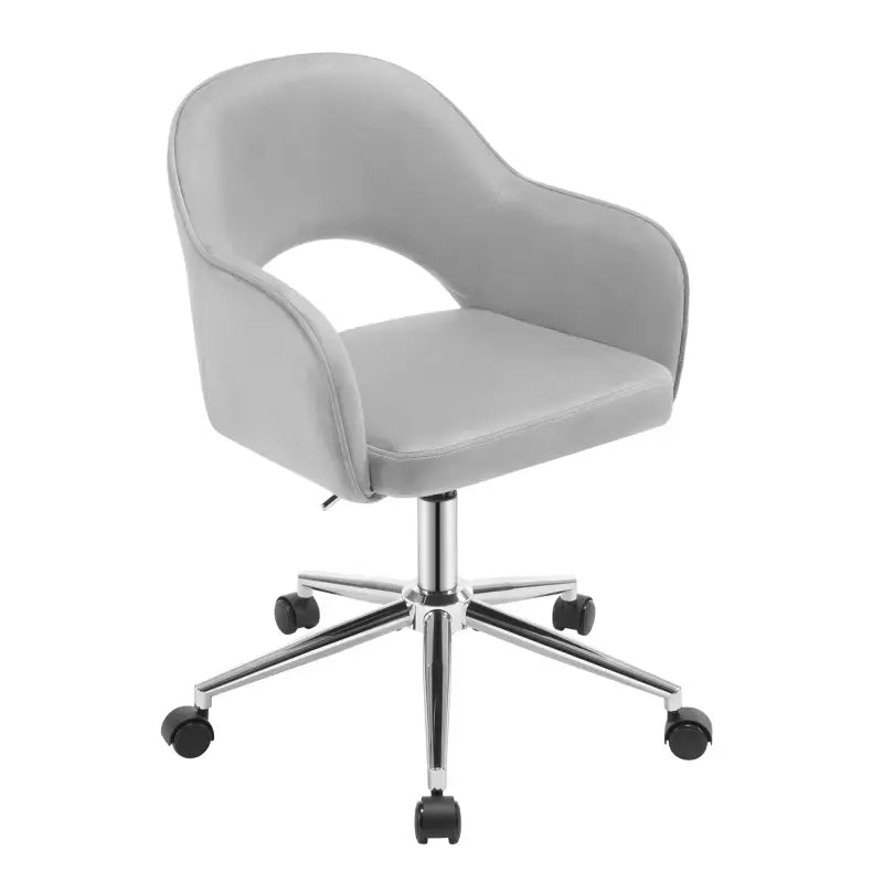 BukkitBow - Moderne Velvet Bureaustoel met Armleuningen - Ergonomisch en In Hoogte Verstelbaar – Fluweel Stof