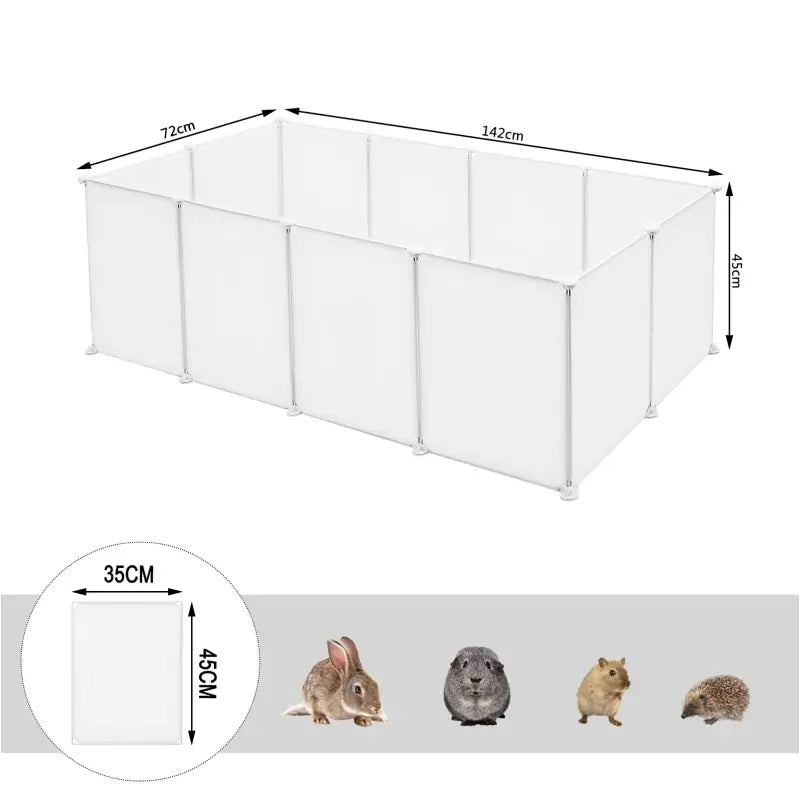 BukkitBow - Modulaire Huisdieren ren - Geschikt voor Huisdieren Zoals Hamsters, Konijnen, Honden en Katten - 72X142X45CM