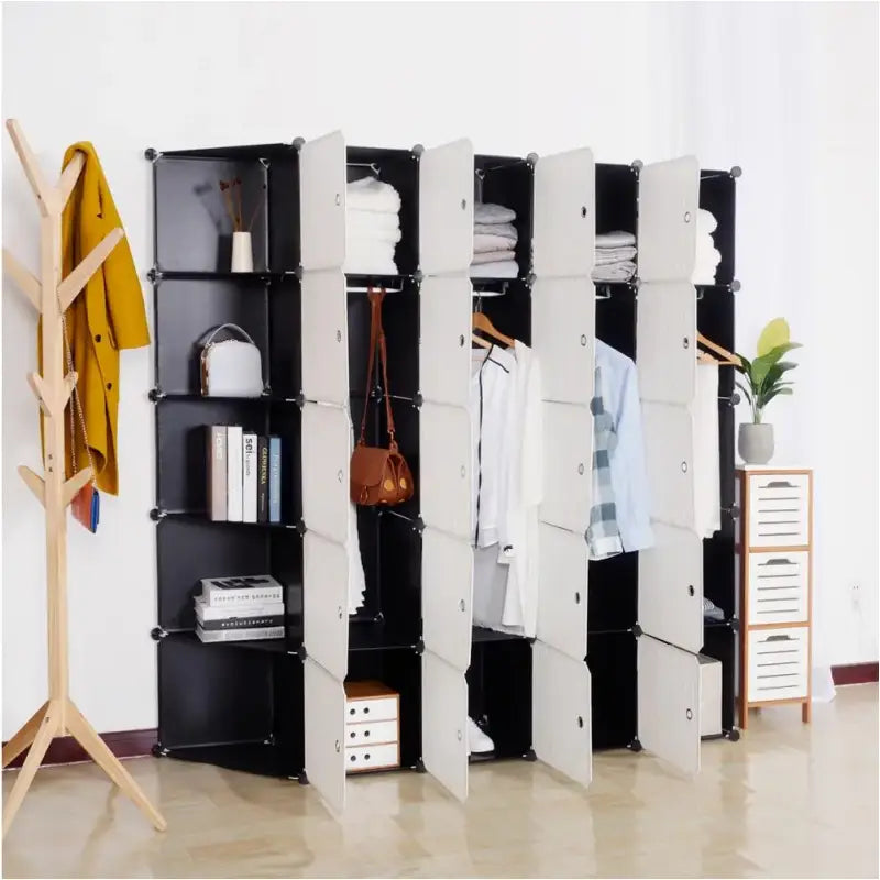 BukkitBow - Modulaire Kledingkast - 20 Kubussen (185X185X35CM)