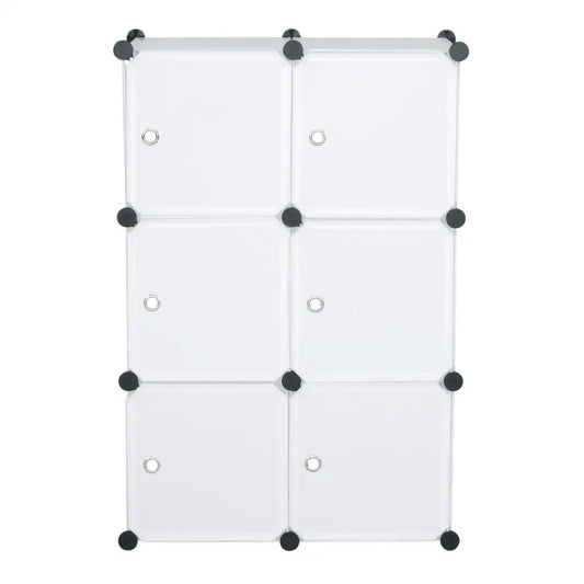 BukkitBow - Modulaire Opslagkubussen met Deuren - 6 Compartimenten - Aanpasbaar Design - 96x96x30cm