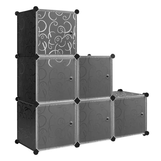 BukkitBow - Modulaire Schoenenkast - met 6 Kubussen - Stevig en Ruimtebesparend - Flexibel Ontwerp - 35x35x35cm