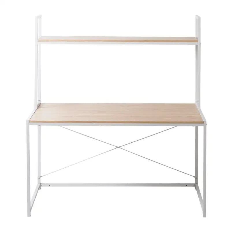 BukkitBow - Multifunctioneel Bureau met Opslagplank - Hout en Staal - Ruime Opslagruimte - 120x60x140cm