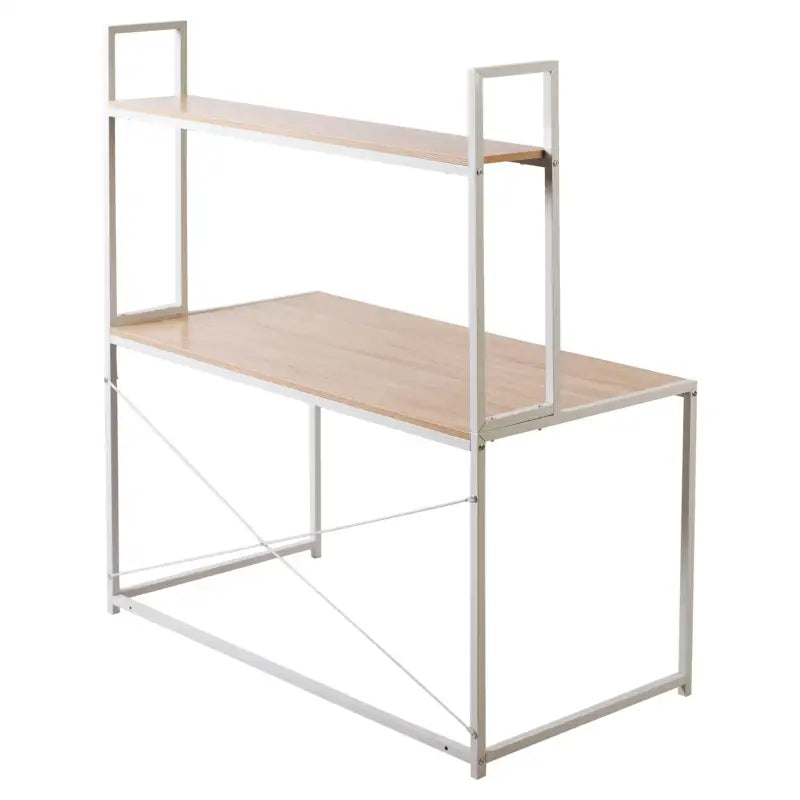 BukkitBow - Multifunctioneel Bureau met Opslagplank - Hout en Staal - Ruime Opslagruimte - 120x60x140cm