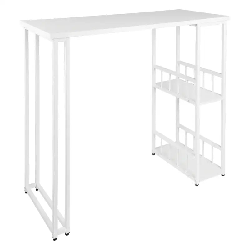 BukkitBow - Multifunctionele Bartafel - Wit/Zwart of Beukenhout - met Planken voor Wijnrek - Laadvermogen: 100kg - 120x50cm