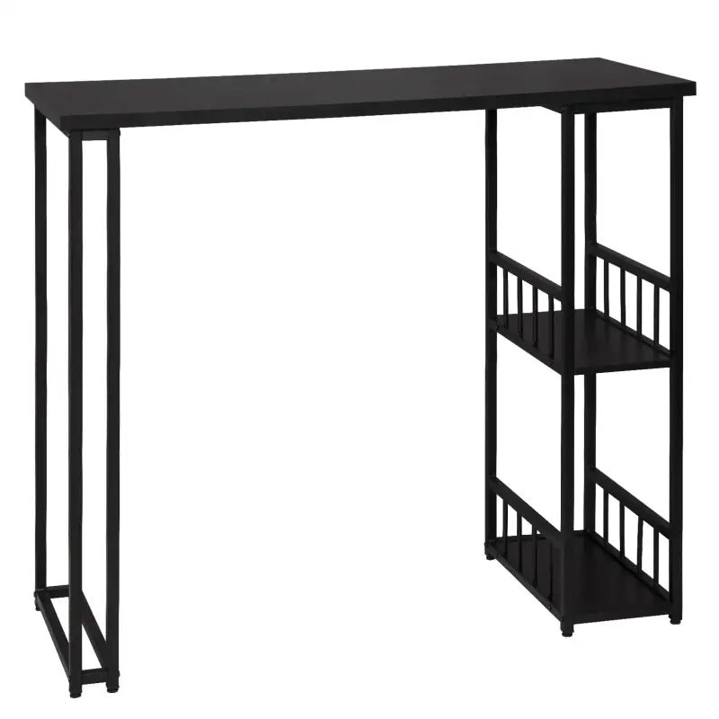 BukkitBow - Multifunctionele Bartafel - Wit/Zwart of Beukenhout - met Planken voor Wijnrek - Laadvermogen: 100kg - 120x50cm