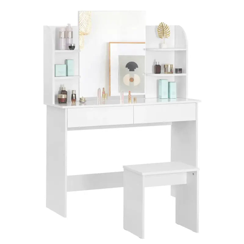 BukkitBow - Multifunctionele Kaptafel Set - Hout - 108x40x142cm - Modern Ontwerp - Ruimtebesparend