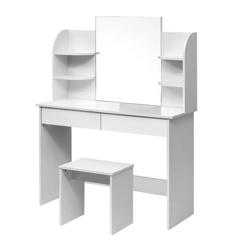 BukkitBow - Multifunctionele Kaptafel Set - Hout - 108x40x142cm - Modern Ontwerp - Ruimtebesparend