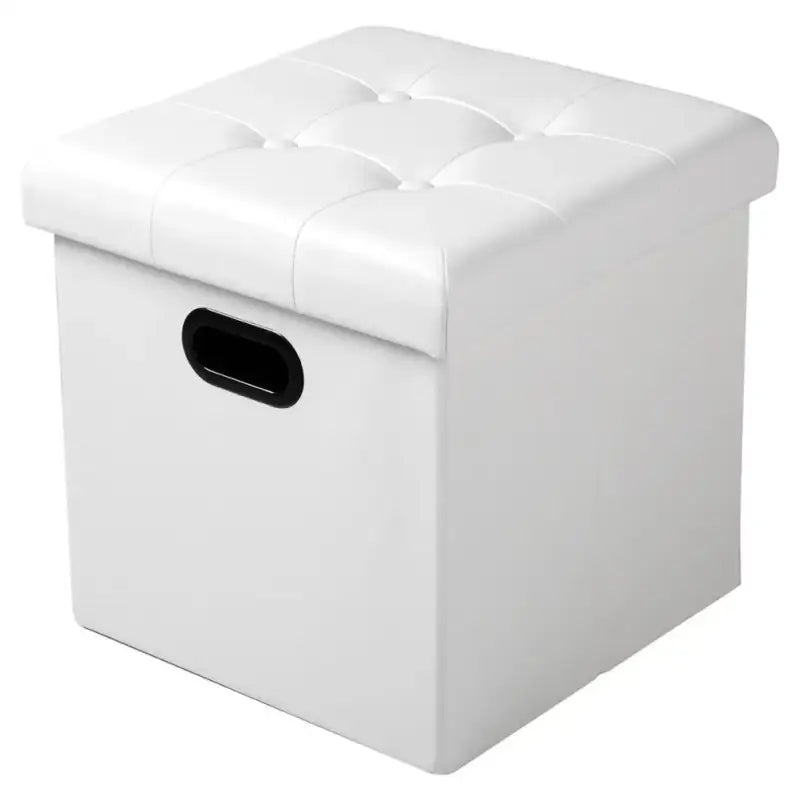 BukkitBow - Opbergpoef - Lederen / Fluwelen Poef - Comfortabel Zitmeubel - 38L Capaciteit - 37.5x37.5x38CM