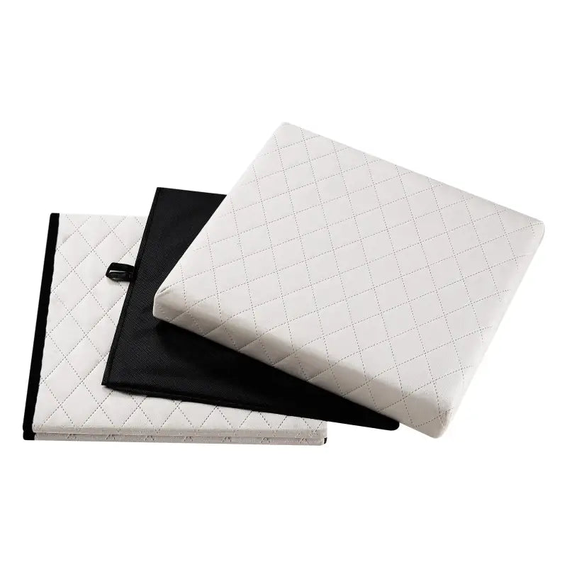 BukkitBow - Opbergpoef met Deksel - 40L Capaciteit - Modern Design - Opvouwbaar - Zachte Zitting - 38x38x38CM