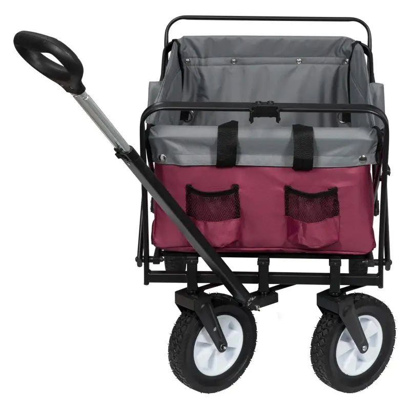 BukkitBow - Opvouwbare Bolderkar - Inklapbare Handkar met Stalen Frame - Massief Rubberen Wielen - Tot 80 kg Belasting