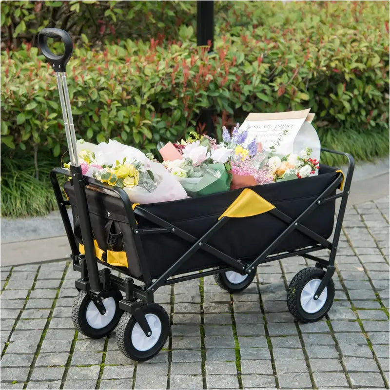 BukkitBow - Opvouwbare Bolderkar - Inklapbare Handkar met Stalen Frame - Massief Rubberen Wielen - Tot 80 kg Belasting