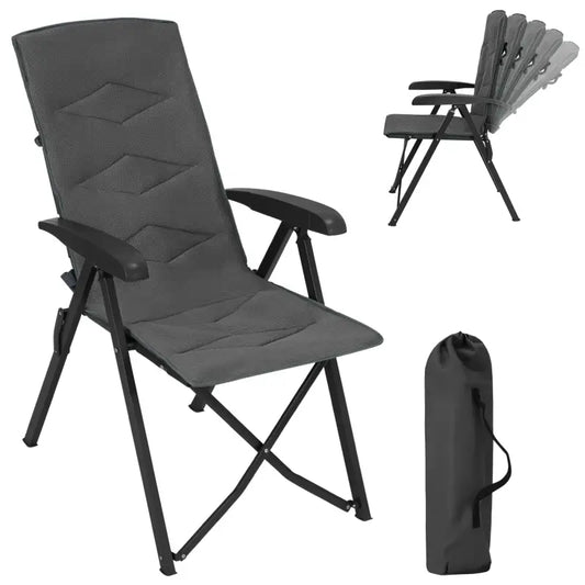 BukkitBow - Opvouwbare Campingstoel - Mesh Stof en Metaal - Verstelbare Rugleuning - 150 kg Draagvermogen