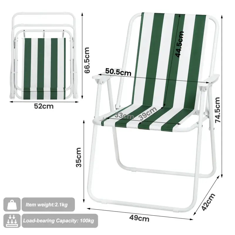 BukkitBow - Opvouwbare Campingstoel - Oxford Doek en IJzeren Frame - Ultra Lichtgewicht - Max 100 kg Belasting