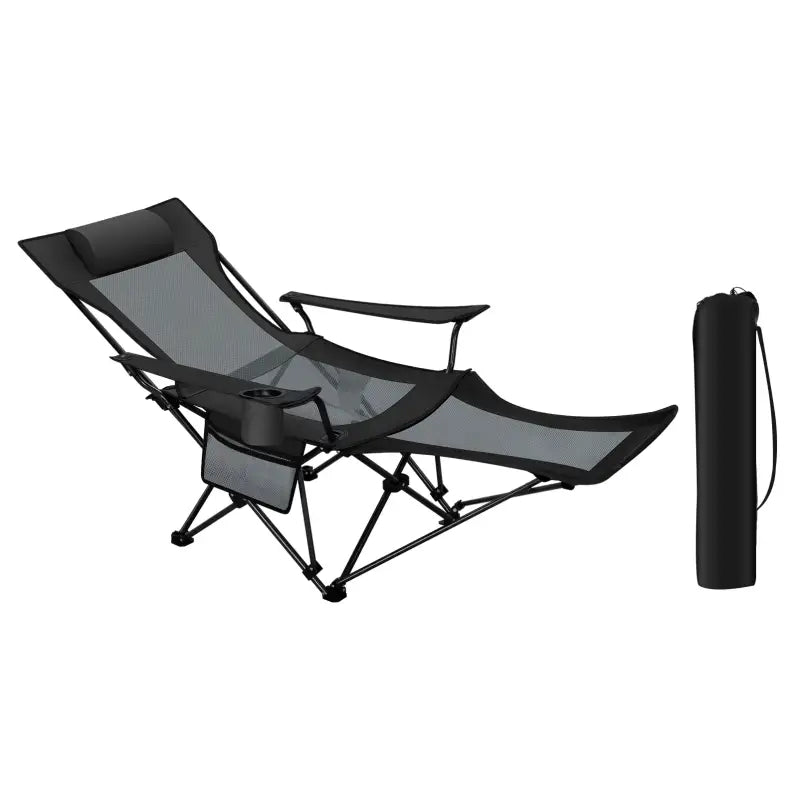 BukkitBow – Opvouwbare Campingstoel – Oxford Stof – Gepoedercoat Metaal – Mesh Stof – Verstelbare Rugleuning – Draagbaar