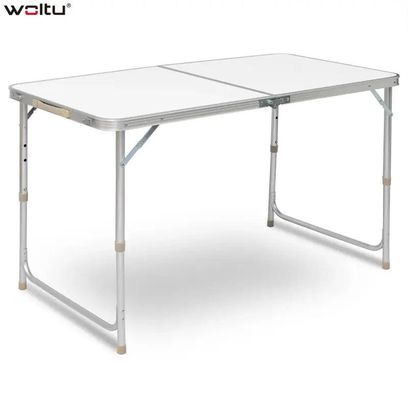 BukkitBow - Opvouwbare Campingtafel - Aluminium Frame met MDF Blad - Verstelbaar in Hoogte - 30kg Laadvermogen - Draagbaar Handvat - 120x(55-70)x60cm