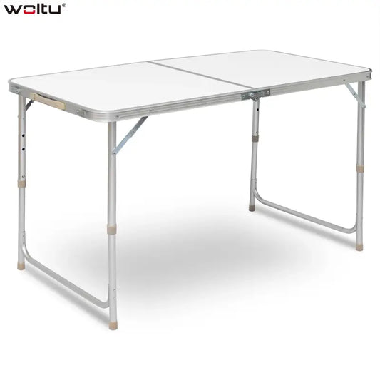 BukkitBow - Opvouwbare Campingtafel - Aluminium Frame met MDF Blad - Verstelbaar in Hoogte - 30kg Laadvermogen - Draagbaar Handvat - 120x(55-70)x60cm