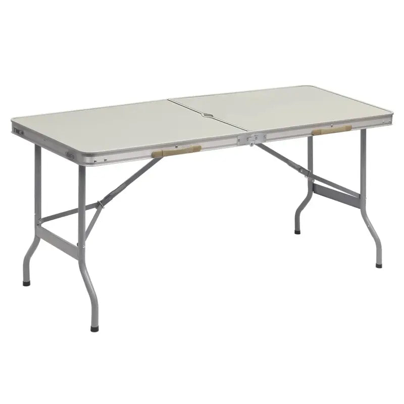BukkitBow - Opvouwbare Campingtafel - IJzeren Buizen en Aluminium met MDF Blad - 45kg Laadvermogen - Compact en Draagbaar Design - 50x69.5x60CM