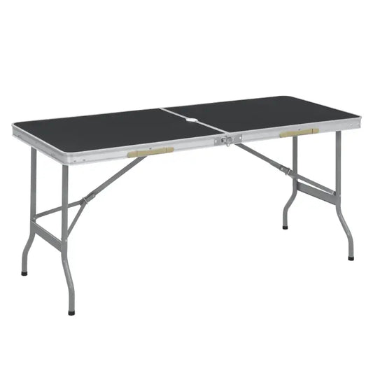 BukkitBow - Opvouwbare Campingtafel - IJzeren Buizen en Aluminium met MDF Blad - 45kg Laadvermogen - Compact en Draagbaar Design - 50x69.5x60CM