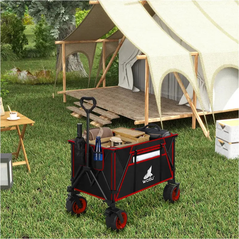 BukkitBow - Opvouwbare Bolderkar - Gecoat Staal met Oxford-Stof - Multifunctioneel - All-Terrain Wielen