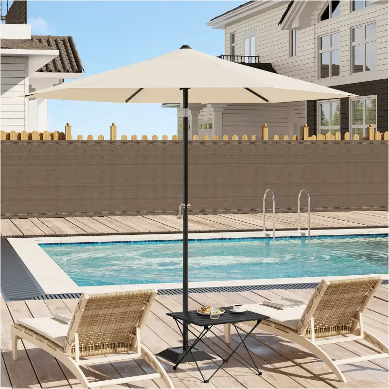 BukkitBow - Parasol - UV-Bestendig - Strandparasol - 45° Buigbaar - met Handslinger - Zeshoekig
