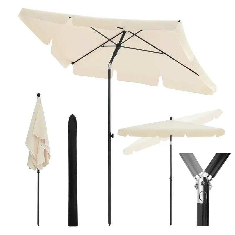 BukkitBow - Parasol - UV-Bestendig - Strandparasol - 45° Buigbaar - Waterdicht - 200x120 cm