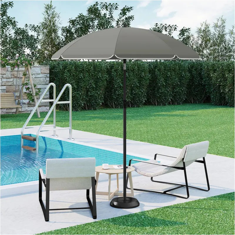 BukkitBow - Parasol - UV-Bestendig - Strandparasol - Hoogte Verstelbaar - 45° Buigbaar - Rond