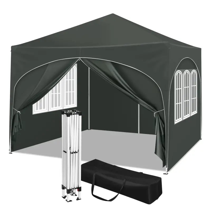 BukkitBow - Partytent met Zijwanden en Ronde Rand – Opvouwbare Tent – Waterdicht en Weersbestendig – Tuinpaviljoen - 300 x 300 cm