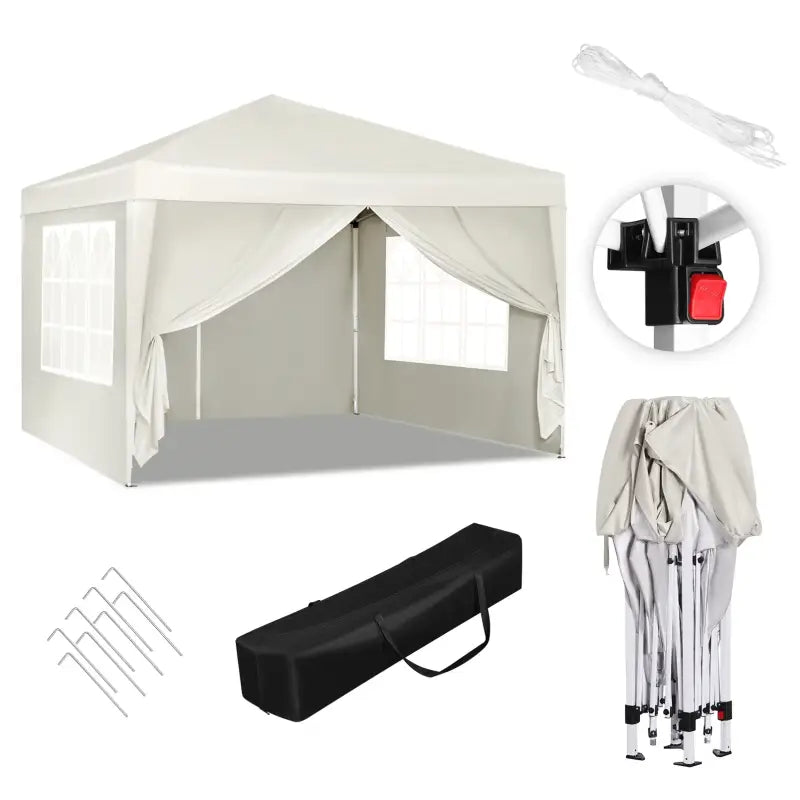 BukkitBow - Partytent met Zijwanden – Opvouwbare Tent – Waterdicht en Weersbestendig – Tuinpaviljoen - 300 x 300 cm