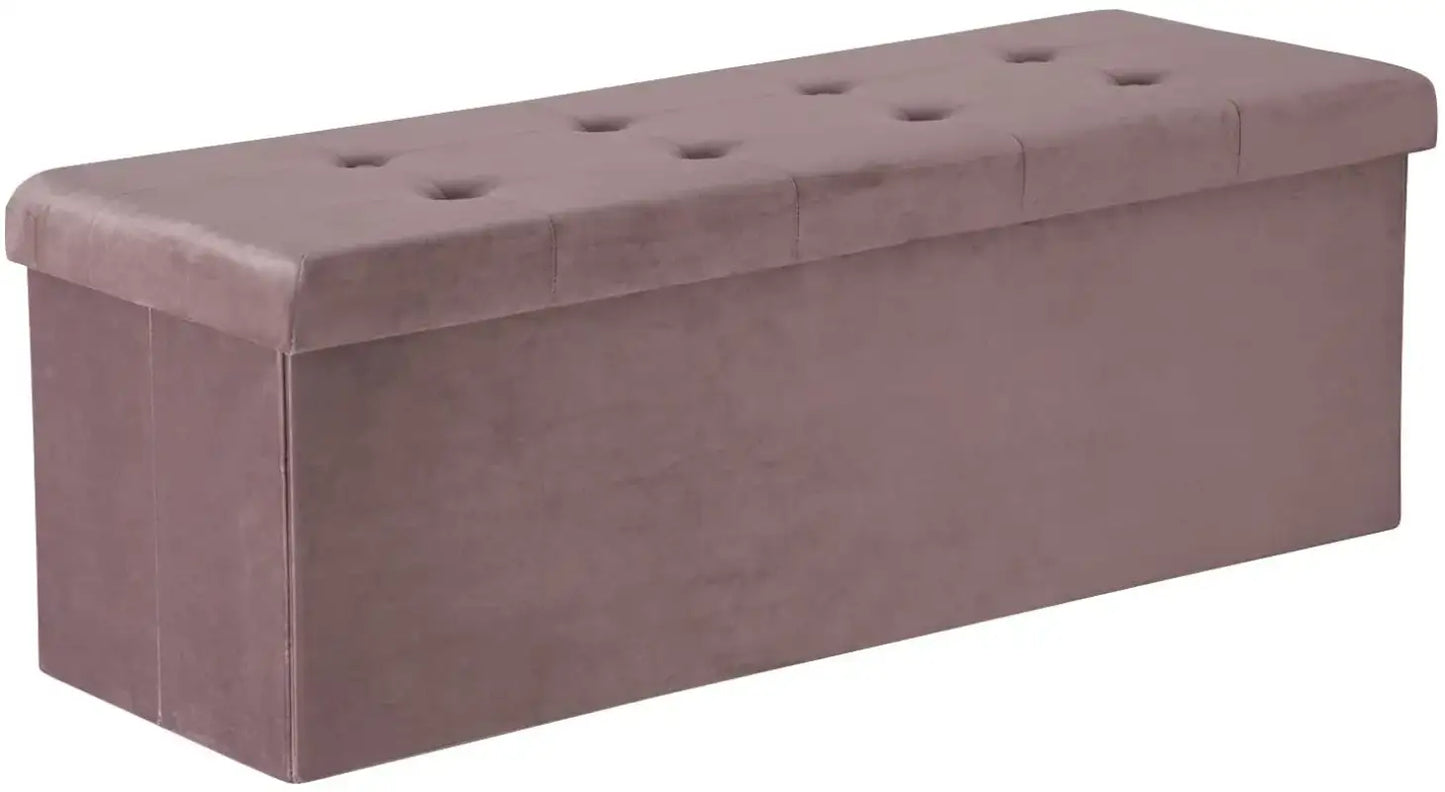 BukkitBow - Poef / Opbergkruk met Opslag Ruimte - Stevig Frame - Opvouwbaar - Grote Opslagcapaciteit - Veelzijdig - 110x37.5x38CM