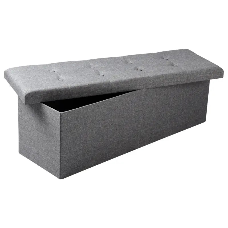 BukkitBow - Poef / Opbergkruk met Opslag Ruimte - Stevig Frame - Opvouwbaar - Grote Opslagcapaciteit - Veelzijdig - 110x37.5x38CM