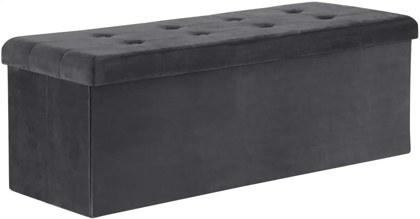 BukkitBow - Poef / Opbergkruk met Opslag Ruimte - Stevig Frame - Opvouwbaar - Grote Opslagcapaciteit - Veelzijdig - 110x37.5x38CM