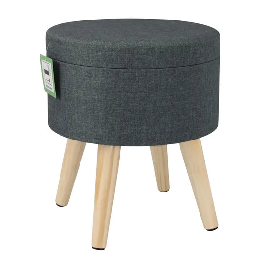 BukkitBow - Poef / Voetenbankje van Linnen of Fluweel - Sterk en Duurzaam - Comfortabele Zitting - 32CM Zitoppervlak