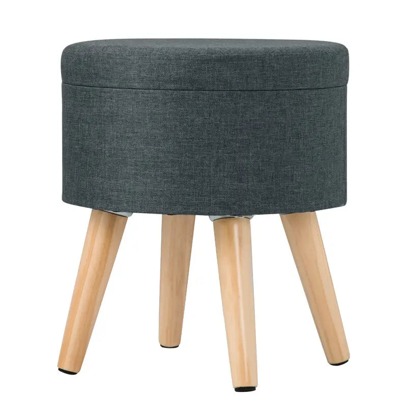 BukkitBow - Poef / Voetenbankje van Linnen of Fluweel - Sterk en Duurzaam - Comfortabele Zitting - 32CM Zitoppervlak