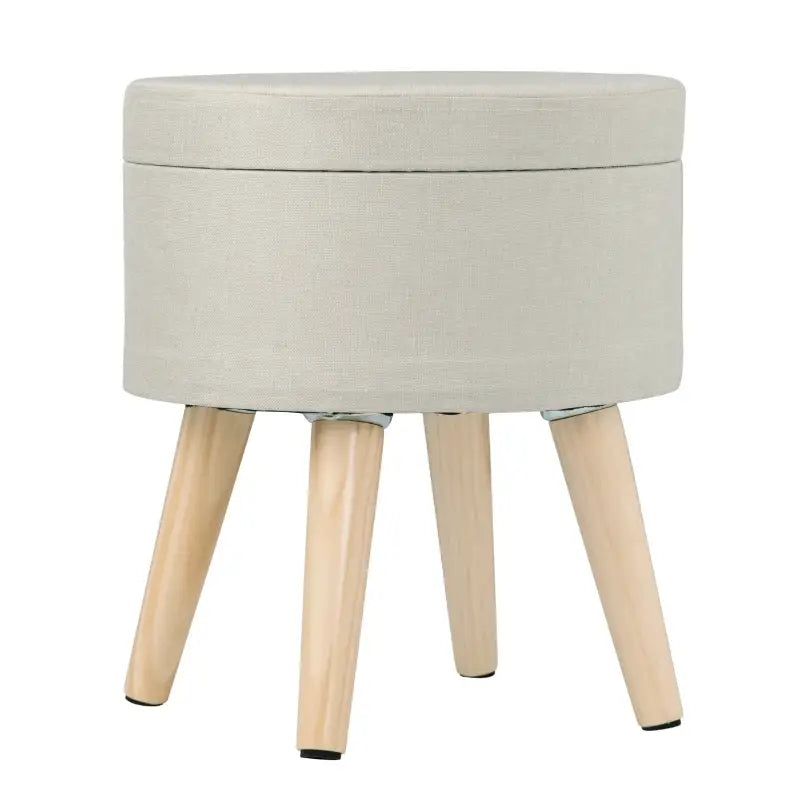 BukkitBow - Poef / Voetenbankje van Linnen of Fluweel - Sterk en Duurzaam - Comfortabele Zitting - 32CM Zitoppervlak